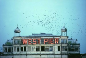 Starlings over the West Pier