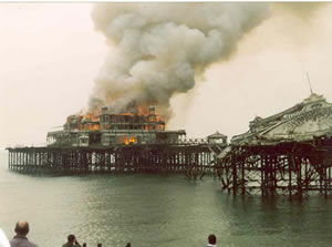 Fire in the Pavilion taken on 28th March 2003 